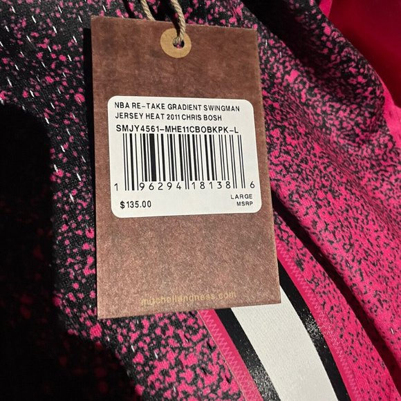 2011 Miami Heat Chris Bosh #1 Mitchell & Ness Men's Splatter NBA Swingman Jersey - Picture 5 of 13